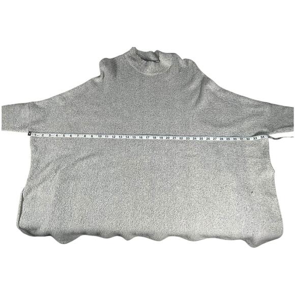 Red Haute Oversized Gray Knit Sweater Tunic Dolman Sleeves Stretchy Small Cozy - Picture 6 of 12